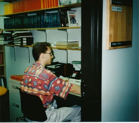 Bjørn på kontoret på Rochester Institute of Technology
