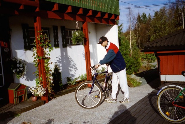 Sykkeltur i perfekt være midten av oktober 2000